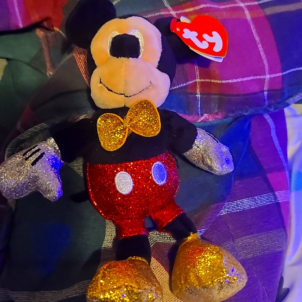 Mickey mouse sparkle Ty beanie baby